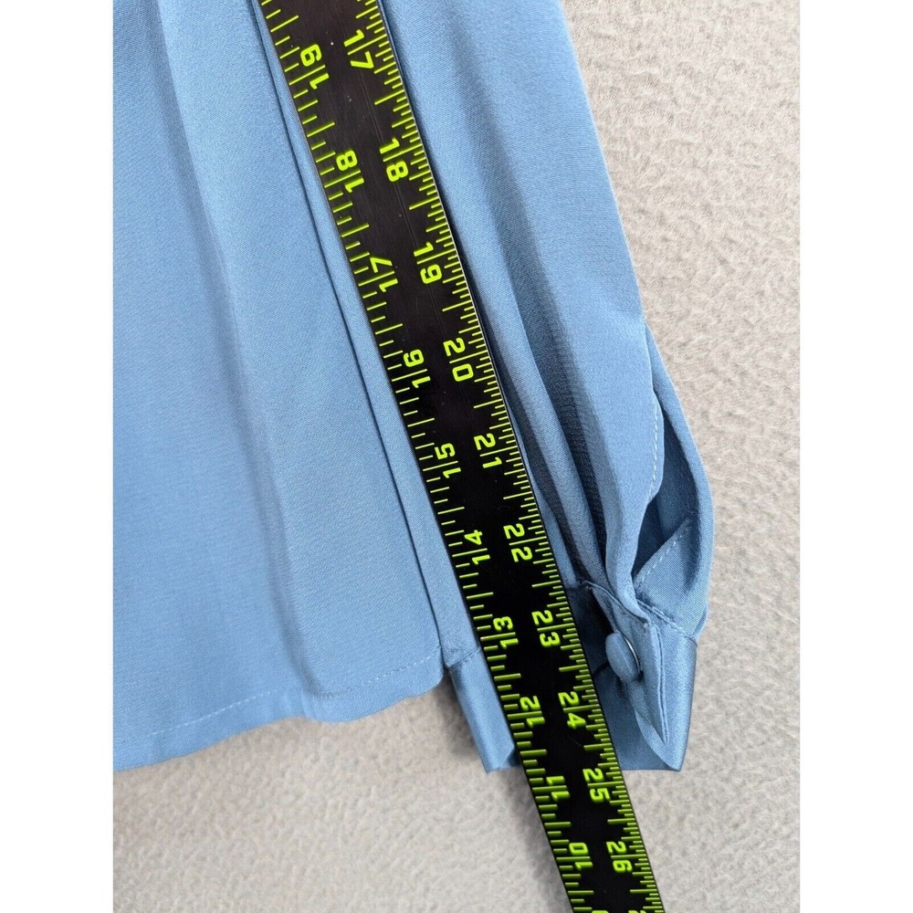 Burberrys Women's Button Up Long‎ Sleeve Blouse 100% Silk Career Office Size 12 - Picture 9 of 10